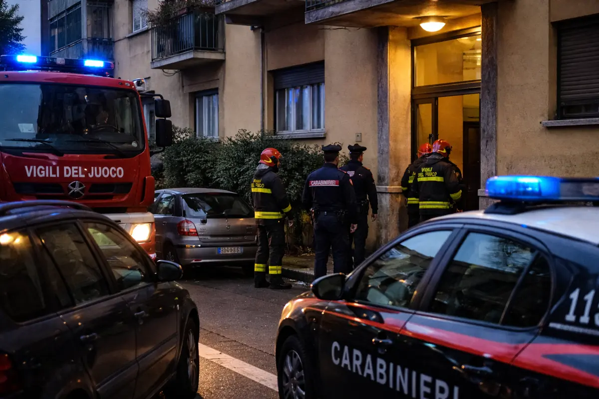 intervento carabinieri e vigili del fuoco